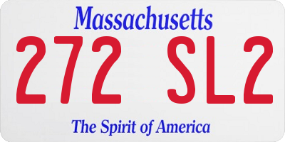 MA license plate 272SL2