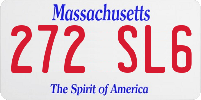 MA license plate 272SL6