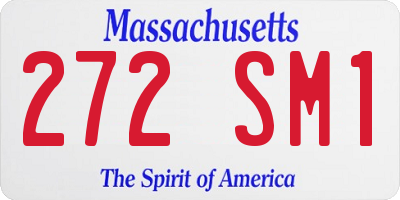 MA license plate 272SM1