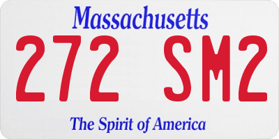 MA license plate 272SM2