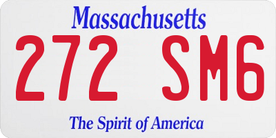 MA license plate 272SM6