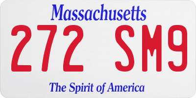 MA license plate 272SM9