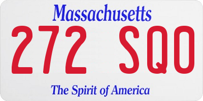 MA license plate 272SQ0