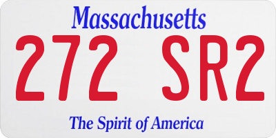MA license plate 272SR2