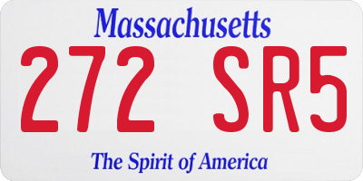 MA license plate 272SR5