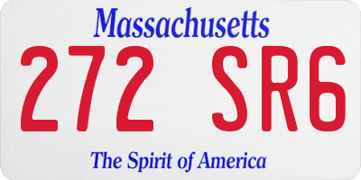 MA license plate 272SR6