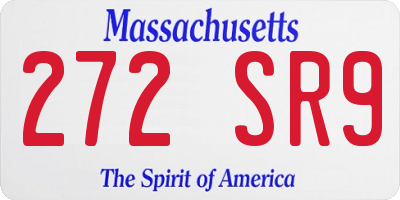 MA license plate 272SR9