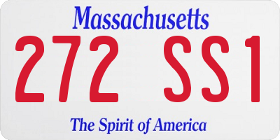 MA license plate 272SS1