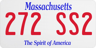 MA license plate 272SS2