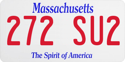 MA license plate 272SU2