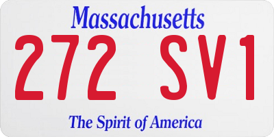 MA license plate 272SV1