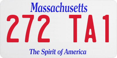 MA license plate 272TA1