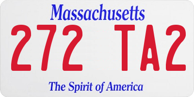 MA license plate 272TA2