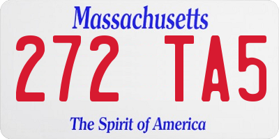 MA license plate 272TA5