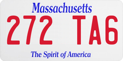 MA license plate 272TA6