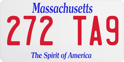 MA license plate 272TA9
