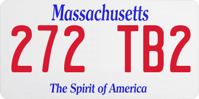 MA license plate 272TB2