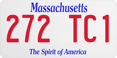 MA license plate 272TC1