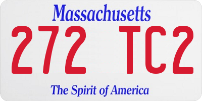 MA license plate 272TC2