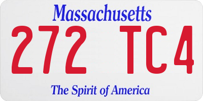 MA license plate 272TC4