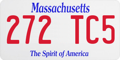 MA license plate 272TC5