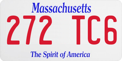 MA license plate 272TC6