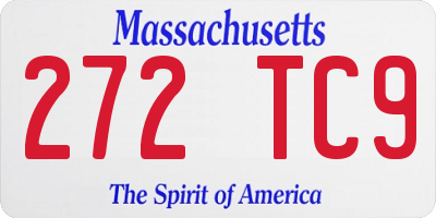 MA license plate 272TC9