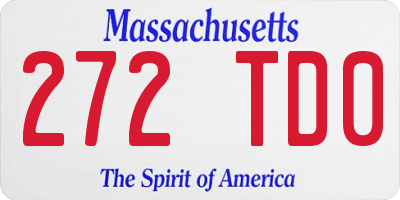 MA license plate 272TD0