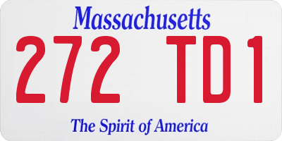 MA license plate 272TD1