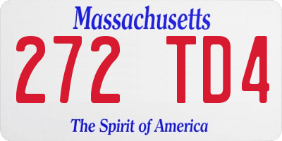 MA license plate 272TD4