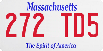 MA license plate 272TD5