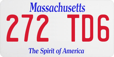 MA license plate 272TD6