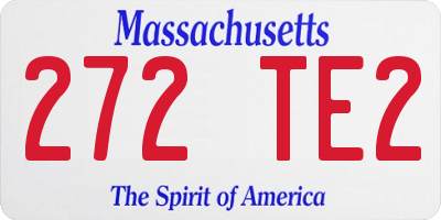 MA license plate 272TE2