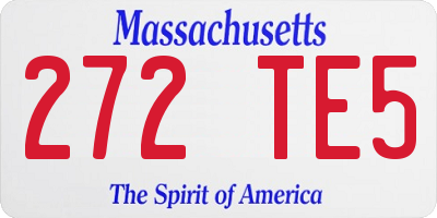MA license plate 272TE5