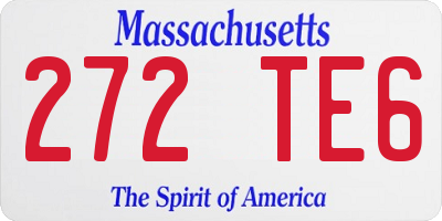 MA license plate 272TE6
