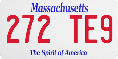 MA license plate 272TE9