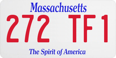 MA license plate 272TF1