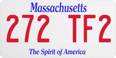 MA license plate 272TF2