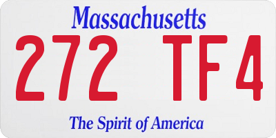 MA license plate 272TF4