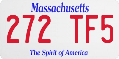 MA license plate 272TF5