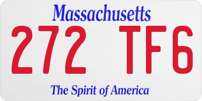 MA license plate 272TF6