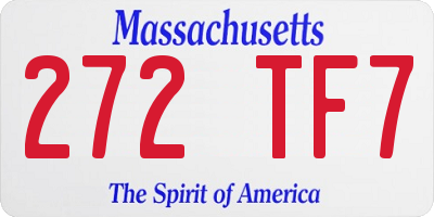MA license plate 272TF7