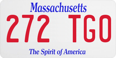 MA license plate 272TG0