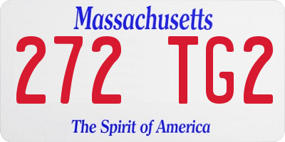 MA license plate 272TG2