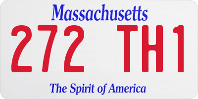 MA license plate 272TH1