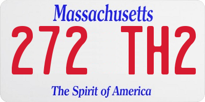 MA license plate 272TH2