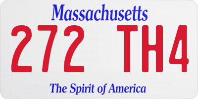 MA license plate 272TH4