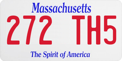 MA license plate 272TH5