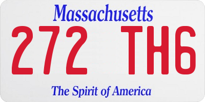 MA license plate 272TH6