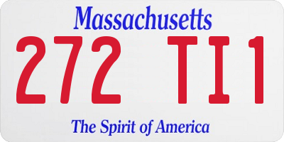MA license plate 272TI1